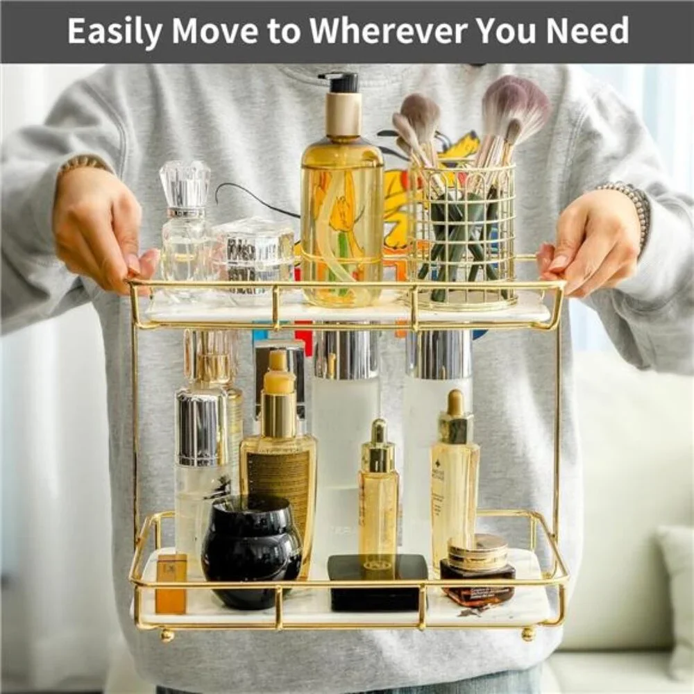 BathroomOrganizer Countertop PerfumeOrganizer Makeup Organizer Cosmetics Storage